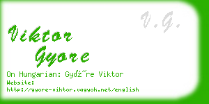 viktor gyore business card